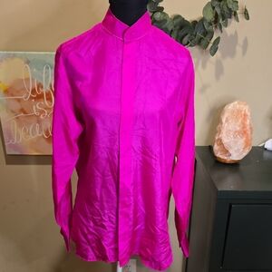Vibrant Pink Long Sleeve Shirt